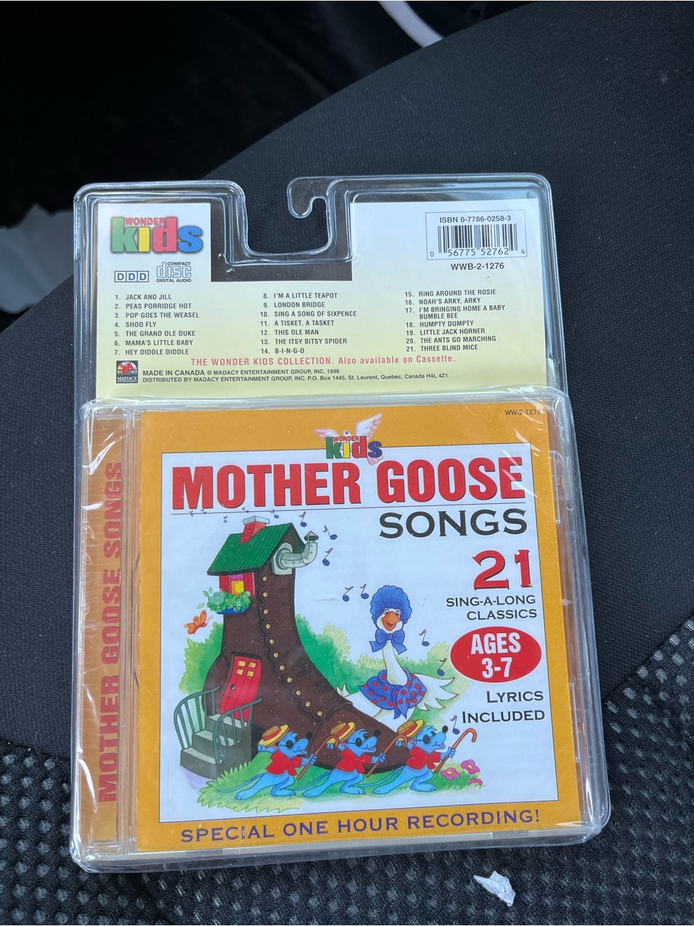 Wonderkids Mother Goose Songs CD - Yellow, Red, Green, Blue